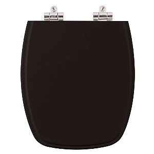 Assento Sanitario Poliester com Amortecedor Paladium Preto para Vaso Celite