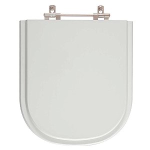 Tampa de Vaso Poliester Flox Cinza Claro para bacia Fiori