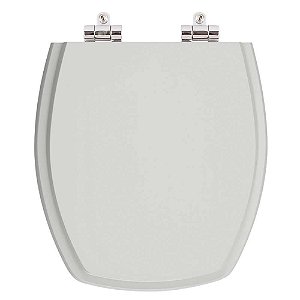 Assento Sanitario Poliester com Amortecedor Thema Cinza Platina para Vaso Incepa