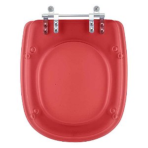 Assento Sanitario Poliester Sabatini Vermelho Transparente para vaso Icasa