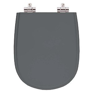 Assento Sanitario Poliester com Amortecedor Paris Cinza Quartzo para Vaso Ideal Standard