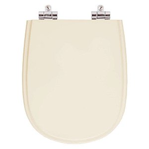 Assento Sanitario Poliester com Amortecedor Paris Bone (Bege Claro) para Vaso Ideal Standard