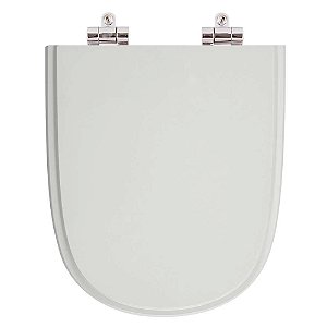 Assento Sanitario Poliester com Amortecedor Ezedra Silver (Cinza Claro) para Vaso Ideal Standard