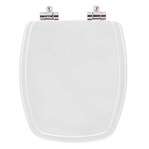 Assento Sanitario Poliester Com Amortecedor Paladium Branco Para Vaso Celite