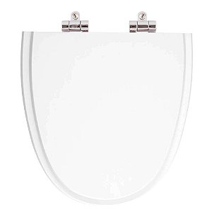 Tampa De Vaso Poliester Com Amortecedor Aloha Branco Para Bacia Celite