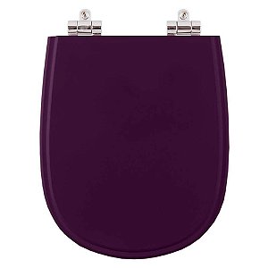 Assento Sanitario Poliester Com Amortecedor Paris Ametista Para Vaso Ideal Standard