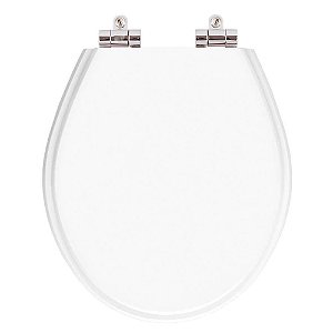 Tampa De Vaso Poliester Com Amortecedor Ravena Branco Para Bacia Deca