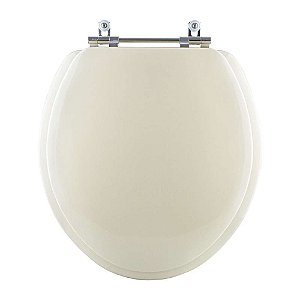 Assento Sanitário Almofadado Clássica Bege Claro para vaso Celite