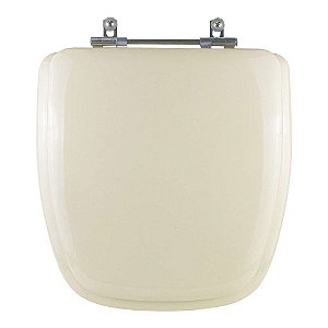 Assento Sanitário Almofadado City Bege Claro para vaso Celite
