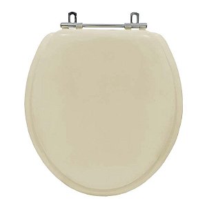 Assento Sanitário Almofadado Colonial Bege Claro para vaso Hervy