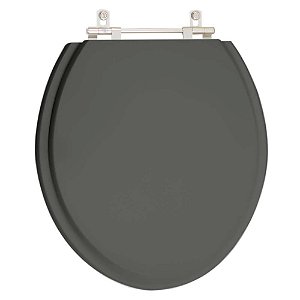 Assento Sanitário Parati Cinza Cromo (Cinza Escuro) para vaso Logasa