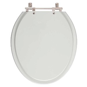 Assento Sanitário Poliester Lirio Cinza Prata para vaso Celite