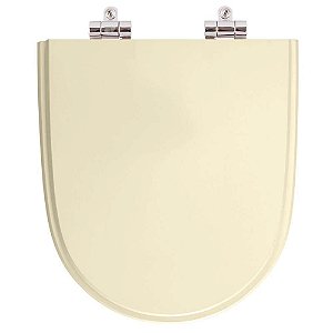Assento Sanitário Poliester Soft Close Mondiale Rosato para vaso Celite