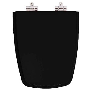 Assento Sanitário Poliester Soft Close Stylus Excellence Preto para vaso Celite