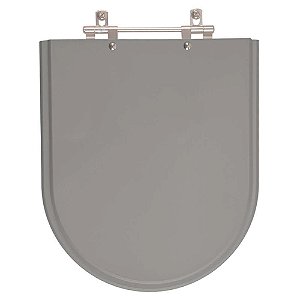 Assento Sanitario Poliester Carrara Cinza Vip (cinza escuro) para vaso Deca