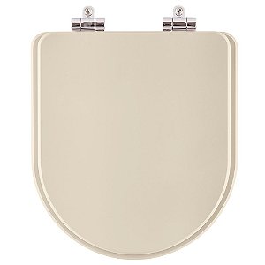 Assento Sanitário Poliester Soft Close Carrara Amendoa para vaso Deca