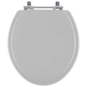 Assento Sanitario Poliester Izy Cinza Real para vaso Deca