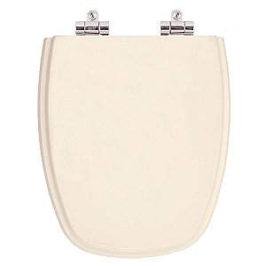 Assento Sanitário Poliester Soft Close Monte Carlo Amendoa para Vaso Deca