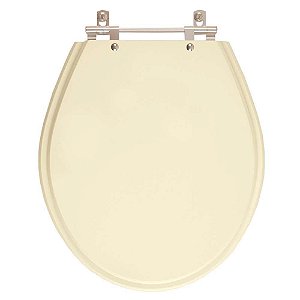 Assento Sanitário Poliester Ravena Amendoa para vaso Deca