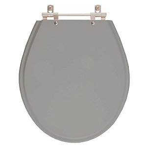 Assento Sanitario Poliester Ravena Cinza Vip Para vaso Deca