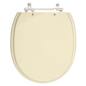 Assento Sanitário Poliester Village Amendoa Para vaso Deca