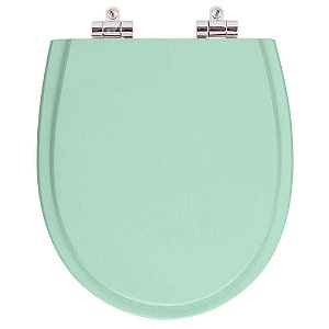 Assento Sanitário Poliester Soft Close Polo Verde Agua (Verde Claro) para vaso Hervy