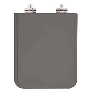 Assento Sanitário Poliester Soft Close Square Âmbar (Cinza Escuro) para vaso Incepa