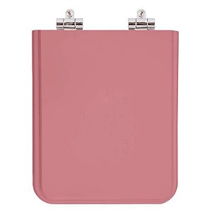 Assento Sanitário Poliester Soft Close Square Wild Rose (Pink) para vaso Incepa