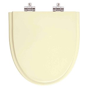 Assento Sanitário Poliester Soft Close Studio Bone (Bege) para vaso Incepa