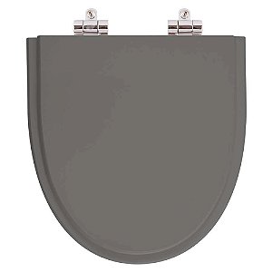 Assento Sanitário Poliéster Soft Close Studio Ambar (Cinza Escuro) para vaso Incepa