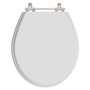 Assento Sanitário Poliester Angra Cinza Claro para vaso Ideal Standard