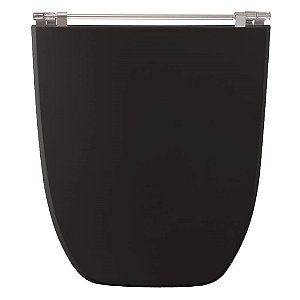 Assento Sanitário Poliester Scala Preto para vaso Ideal Standard