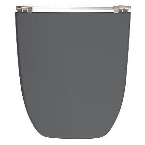 Assento Sanitário Poliester Scala Cinza Quartzo (Cinza Escuro) para vaso Ideal Standard