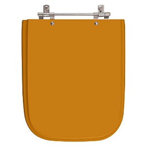 Assento Sanitário Poliester Tivoli Laranja para vaso Ideal Standard