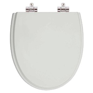 Assento Sanitário Poliester Soft Close Eros Cinza Platina (Cinza Claro) para vaso Incepa