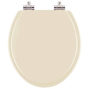 Assento Sanitário Poliester Soft Close Targa Creme (Bege Claro) para bacia Deca