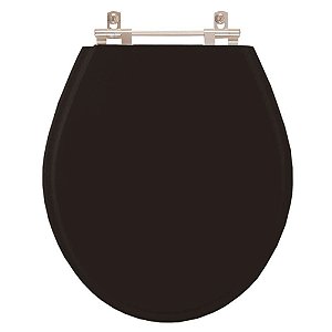 Assento Sanitário Poliester Studio Ébano (Preto) para vaso Deca