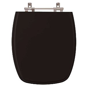 Assento Sanitário Poliester Viseu Preto para vaso Luzarte Estrela