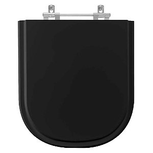 Assento Sanitário Poliester Vogue Plus Preto para vaso Deca