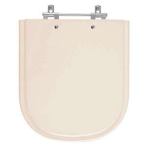 Assento Sanitário Poliester Vogue Plus Amendoa para vaso Deca