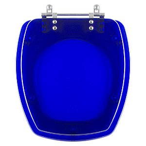 Assento Sanitário Poliester Thema Azul Transparente para vaso Incepa