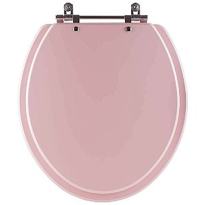 Assento Sanitário Convencional / Oval Rosa para bacia Ideal Standard