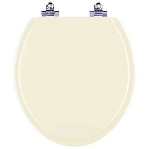 Assento Sanitário Laqueado Soft Close Convencional Bege Claro para vaso Incepa
