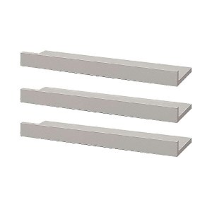 Kit 3 Prateleiras Porta Quadros 100 x 10cm Branca Suporte Invisível