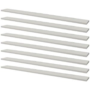 Kit 8 Prateleiras 100 x 10cm Branca Suporte Invisível