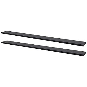 Kit 2 Prateleiras 100 x 10cm Preta Suporte Invisível