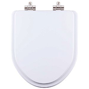 Tampa de Vaso Sanitário Poliéster com Amortecedor Gunna Branco para bacia Eternit