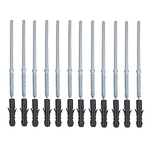 Kit 8 Prateleiras 50 x 20cm Preta Suporte Invisível