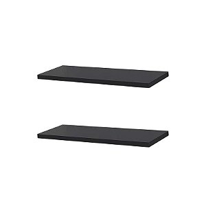 Kit 2 Prateleiras 40 x 15cm Preta Suporte Invisível
