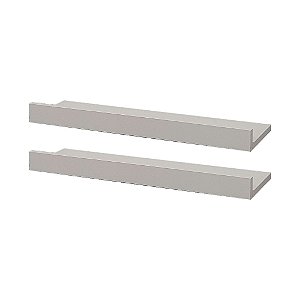 Kit 2 Prateleiras Porta Quadros 80 x 10cm Branca Suporte Invisível